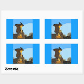 ジャルダンデチュイルリー絵画カラス 長方形シール (シート)