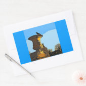 ジャルダンデチュイルリー絵画カラス 長方形シール (封筒)