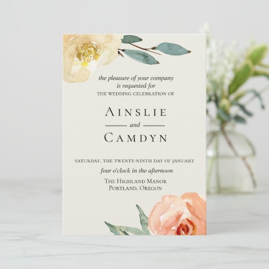 ジャルダンデフルーアエメラルド結婚式招待状 招待状 (スタンド正面)