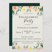 ジャルダンデフルーア婚約パーティ招待状 招待状 (正面/裏面)