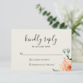 ジャルダンフルーアウェディングRSVPカード 出欠カード (スタンド正面)