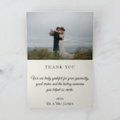 ジャルダン結婚デフルーアの写真サンキューカード サンキューカード (内部)