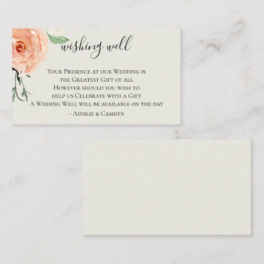 ジャルダン結婚ドフルーアズウィングウェル エンクロージャーカード (正面/裏面)