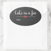 ジャルブラックシャルボードのケーキカスタムクラシック 楕円形シール (バッグ)