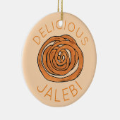 ジャレビサウスアジアインディアンミタイ甘いスナックフード セラミックオーナメント (右)