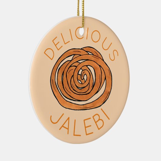 ジャレビサウスアジアインディアンミタイ甘いスナックフード セラミックオーナメント (右)