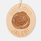 ジャレビサウスアジアインディアンミタイ甘いスナックフード セラミックオーナメント (左)