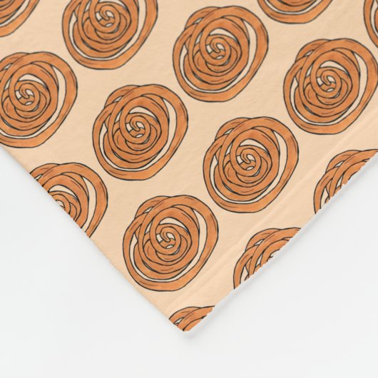 ジャレビサウスアジアインディアンミタイ甘いスナックフード フリースブランケット (角)