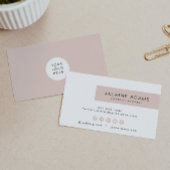 ジャレーヌ |モダン赤面ピンクシンプルブランディングブシン 名刺