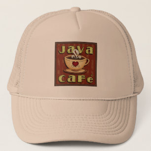 ジャワのカフェのおもしろいの単語の芸術のコーヒー帽子 キャップ