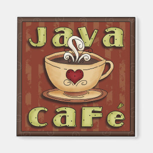 ジャワのカフェのコーヒー恋人の磁石 マグネット