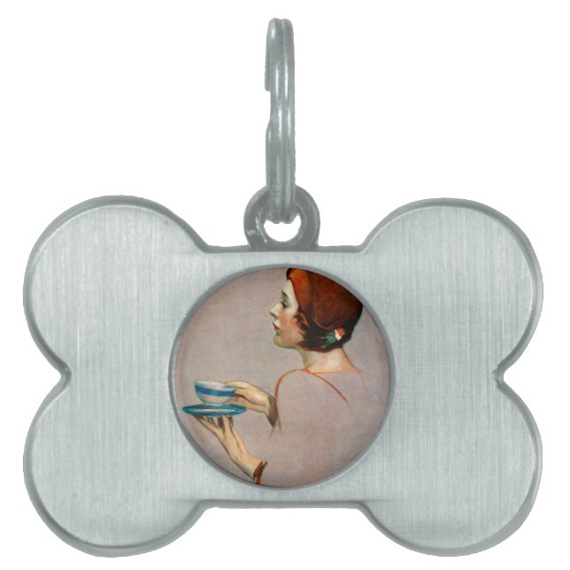 ジャワのコップ ペットネームタグ (正面)