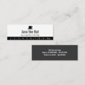 ジャワのロゴの飲み物のパンチカード ロイヤリティカード (正面/裏面)