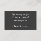 ジャワのロゴの飲み物のパンチカード ロイヤリティカード (裏面)