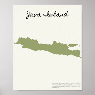 ジャワの地図 ポスター