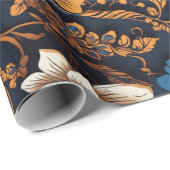 ジャワろうけつ染め模様の包装紙 ラッピングペーパー (ロールコーナー)