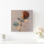 ジャワカップ スクエア壁時計 (ホーム)