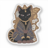 ジャワネコの芸術  シール (正面)