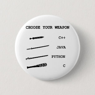 ジャワ対C++ 大蛇対対Cのプログラミング言語 缶バッジ