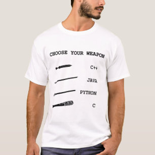 ジャワ対C++ 大蛇対対Cのプログラミング言語 Tシャツ