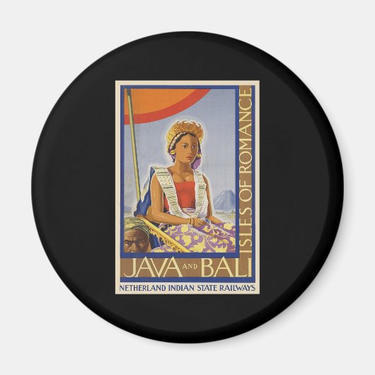 ジャワ島とバリ島ロマンス マグネット (正面)