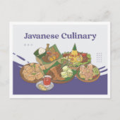 ジャワ料理 インドネシア 旅行 ポストカード (正面)