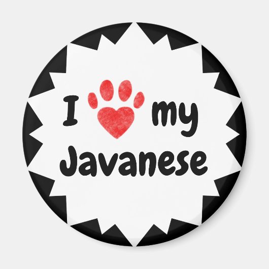 ジャワ猫が大好き マグネット (正面)