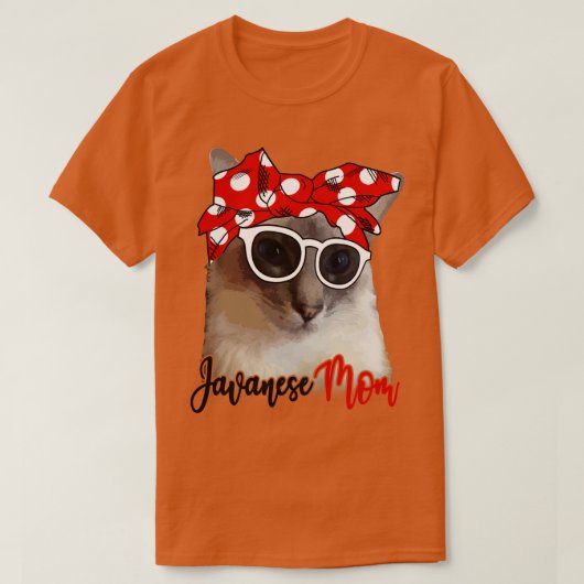 ジャワ猫シャツジャワ猫マムバンダナ Tシャツ (デザイン正面)
