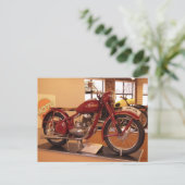 ジャワ250ヴィンテージバイクMOTOミュージアムセントルイス ポストカード (スタンド正面)