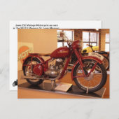ジャワ250ヴィンテージバイクMOTOミュージアムセントルイス ポストカード (正面/裏面)
