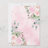 ジャンかわいらしグルの野生動物、ピンクのフローラの女の子 サンキューカード (裏面)