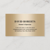 ジャンクの取り外しと運搬ブラック金ゴールドクリーニングサービス 名刺 (裏面)