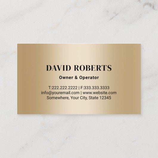 ジャンクの取り外しと運搬ブラック金ゴールドクリーニングサービス 名刺 (裏面)