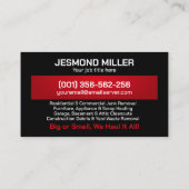 ジャンクの取り外しと運搬 – ジャンク忍者 名刺 (裏面)