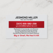 ジャンクの取り外しと運搬 – ジャンク忍者 名刺 (裏面)