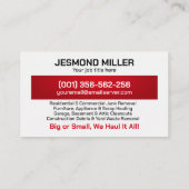 ジャンクの取り外しと運搬 – ジャンク忍者 名刺 (裏面)