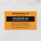 ジャンクの取り外しと運搬 名刺 (裏面)