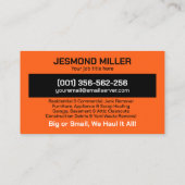 ジャンクの取り外しと運搬 名刺 (裏面)