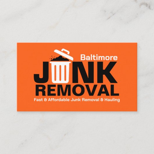 ジャンクの取り外しと運搬 名刺 (正面)