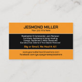 ジャンクの取り外しと運搬 名刺 (裏面)