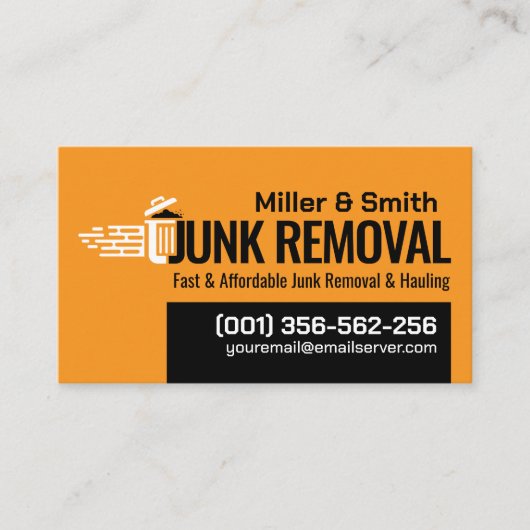 ジャンクの取り外しと運搬 名刺 (正面)