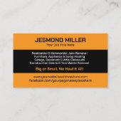 ジャンクの取り外しと運搬 名刺 (裏面)