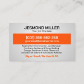 ジャンクの取り外しと運搬 名刺 (裏面)