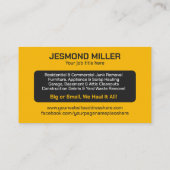 ジャンクの取り外しと運搬 名刺 (裏面)