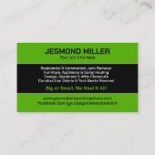 ジャンクの取り外しと運搬 名刺 (裏面)