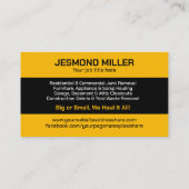 ジャンクの取り外しと運搬 名刺 (裏面)