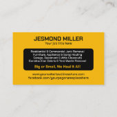 ジャンクの取り外しと運搬 名刺 (裏面)