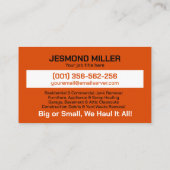 ジャンクの取り外しと運搬 名刺 (裏面)