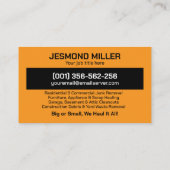 ジャンクの取り外しと運搬 名刺 (裏面)