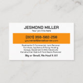 ジャンクの取り外しと運搬 名刺 (裏面)